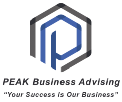 Peak business advertising logo with transparent background